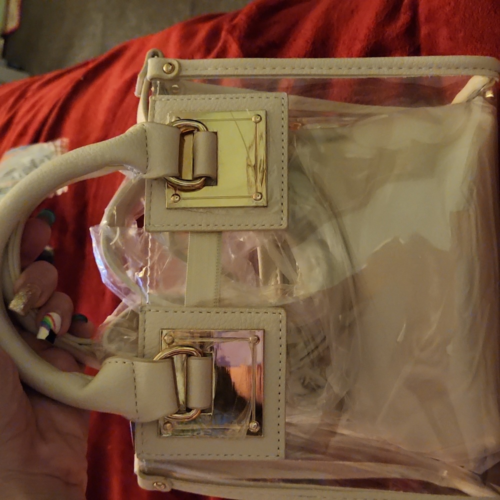 NWOT Transparent White Handbag